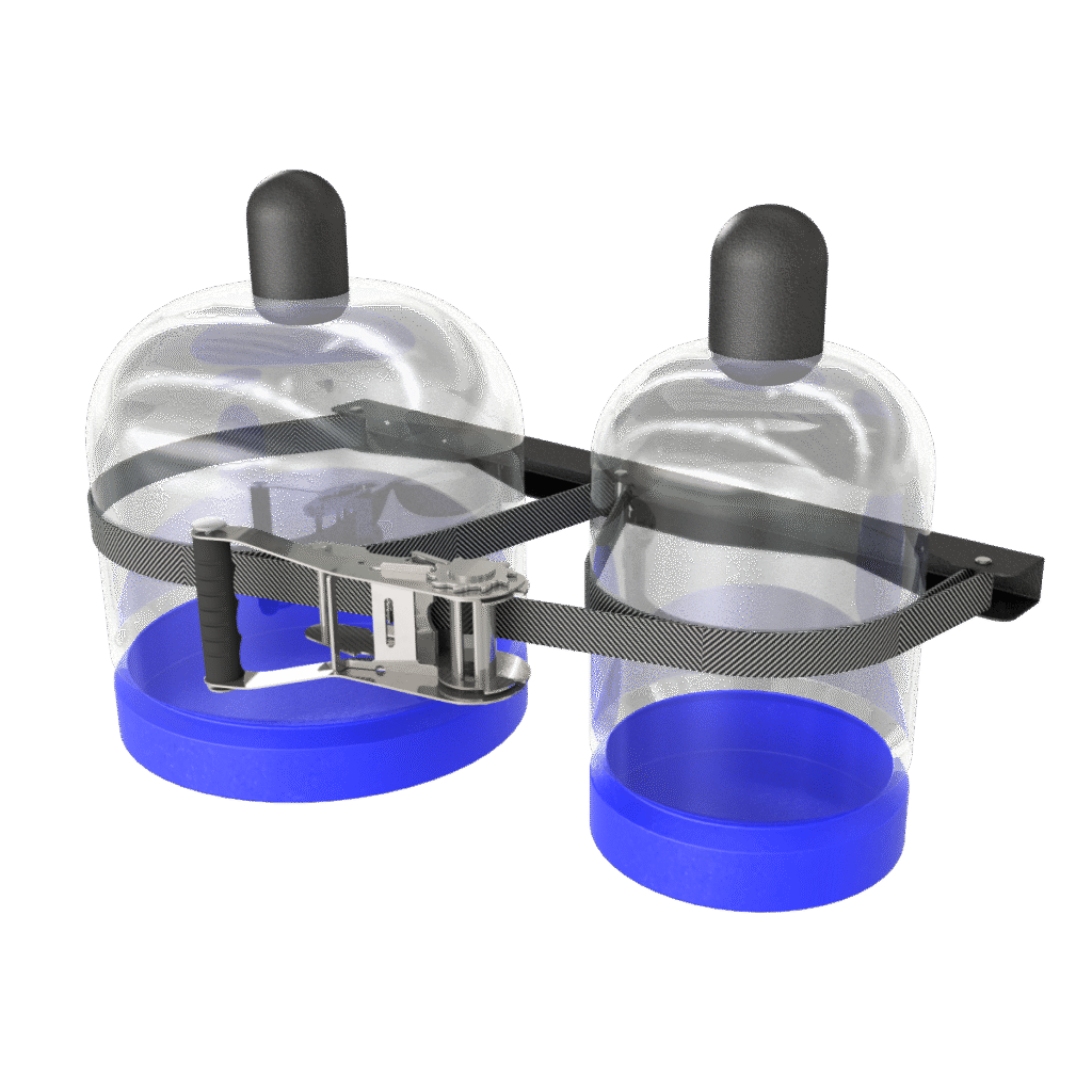 Gasflaskeholder dobbelt